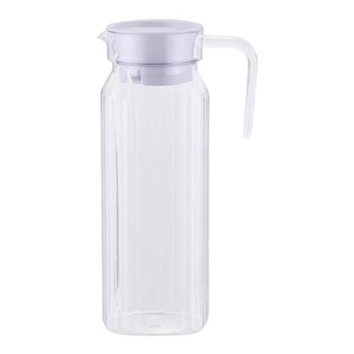 1.1 Litre Plastic Pitchers with Lid BPA-Free Clear Water Pitcher for Iced Tea Lemonade Unbreakable Beverage Pitcher Fridge Jug for Home Office
