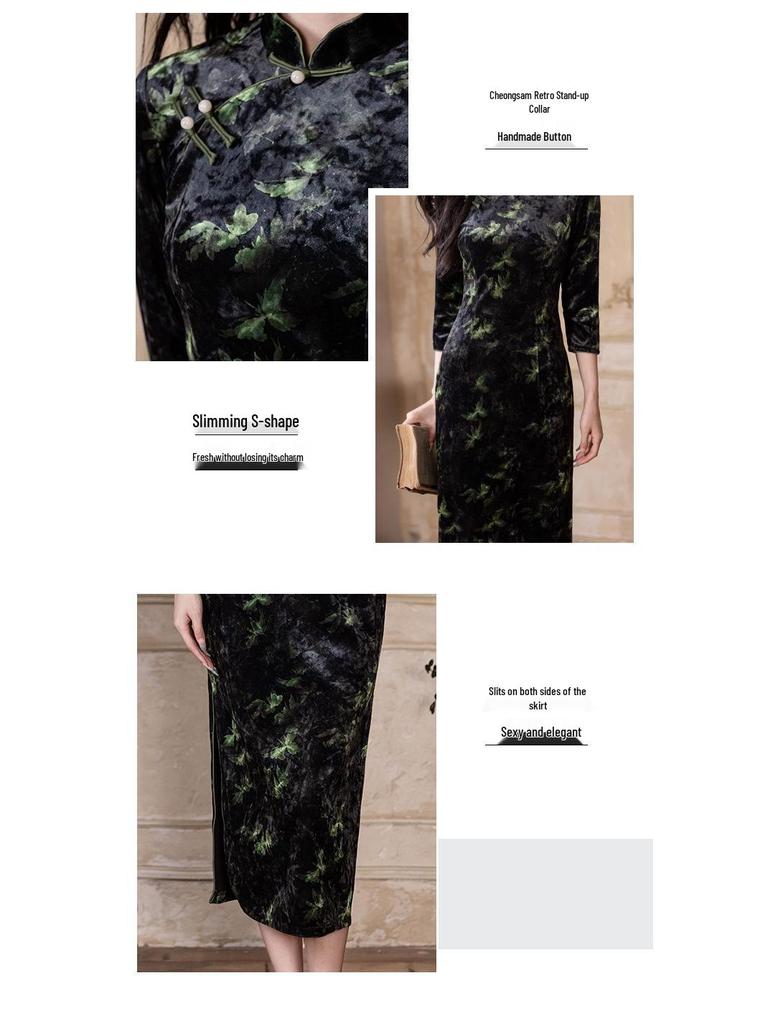 Exquisite 2025 New Chinese Cheongsam: Elegant Retro Dress for Women