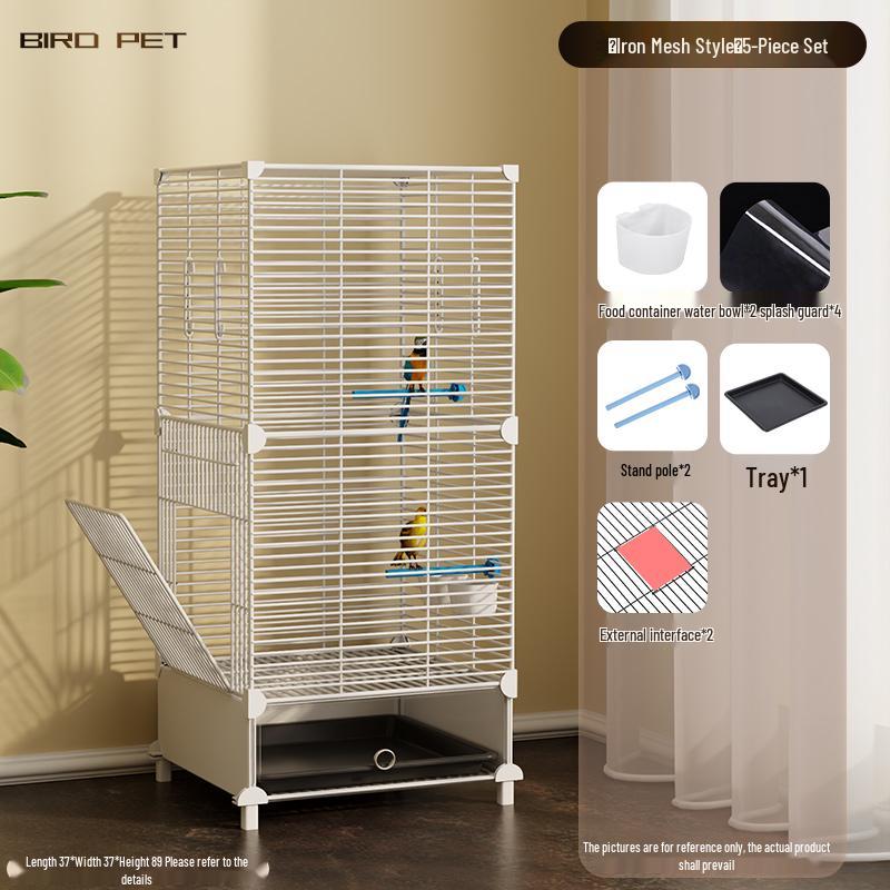 Luxury Large Bird Cage for Cockatiels, Budgerigars, Parrots with Breeding Box