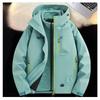 Detachable Hooded Raincoat Windproof Waterproof Jacket for Hiking Camping Outdoor Sports Men Women Three in One