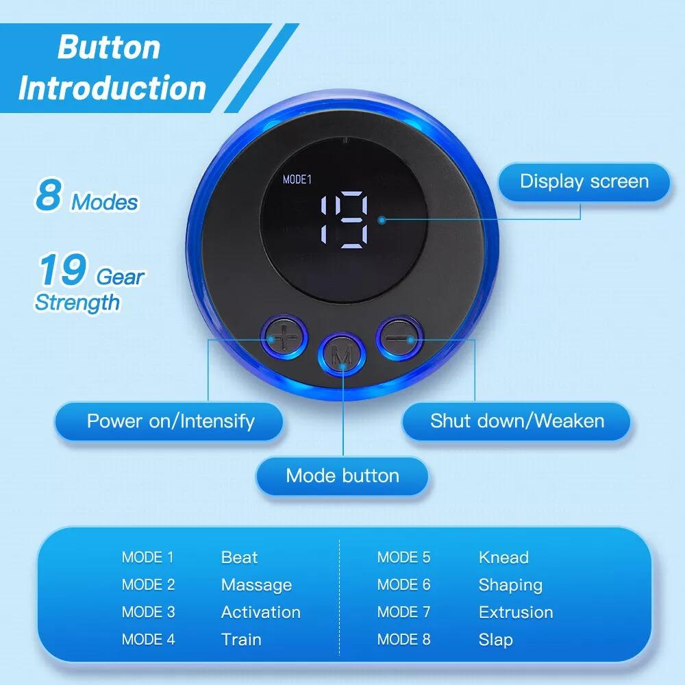 Electric Muscle Stimulator Abdominal Arm Leg Back Exercise Body Fitness Massager Body Shaping Massage Device