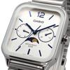 Casio Standard Moon Phase Analog Men's Watch MTP-M305D-7AV (Silver Metal Band)