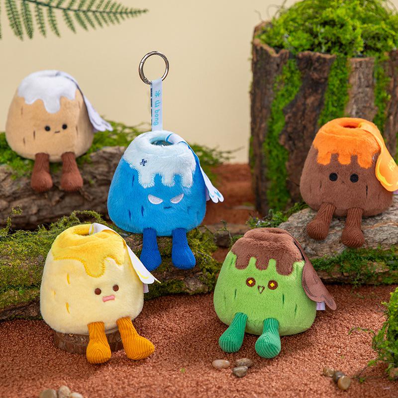 Volcano, Dune, and Snow Mountain Stress Relief Plush Squeeze Toy - Ideal Desk Companion and Gift for Students, Boys, and Girls.