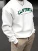 Men's Autumn and Winter Fashionable Casual Loose California Los Angeles Letter Printed Long Sleeved Round Neck Sweatshirt