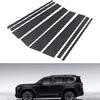 8pcs Carbon Fiber Car Door Middle Column Window Center BC Pillar Post Cover Trim Fit For Toyota Land Cruiser J300 2022-2024
