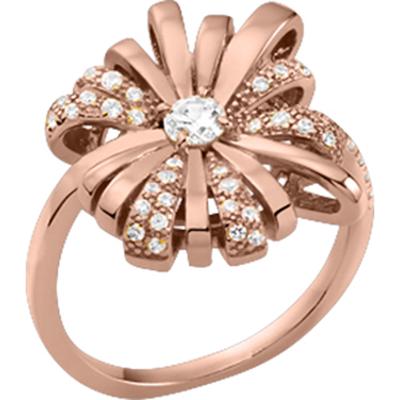 Roséweiß (goldrosa) 'Sissi' vergoldeter Ring - 18 mm