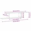 Wall Mounted TV Shelf Black Oak Effect 125 X 18 X 23 Cm