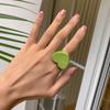 Simplicity Peach Heart Shaped Ring Personality Ring New Resin Geometric Ring