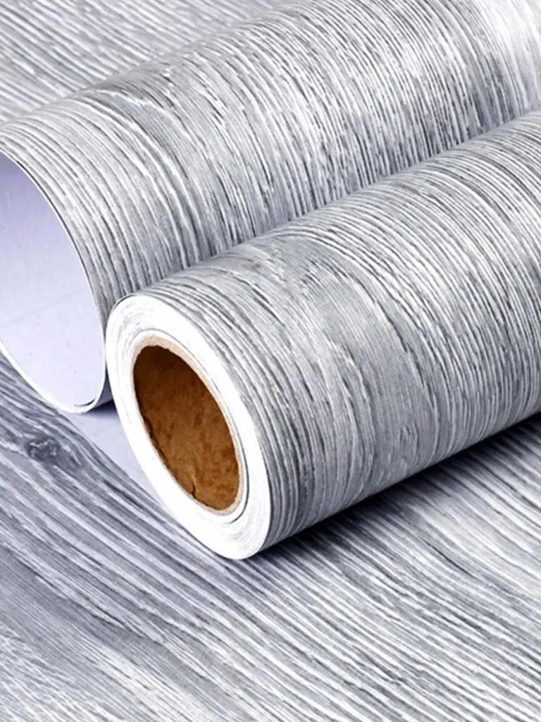 Wood Grain Contact Paper Brown Wooden Wall Cover Self-Adhesive Removable Vinyl Film Easy To Apply For Furniture Kitchen Cabinets