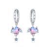 New 925 Silver Heart Hoop Earrings Inlaid Zircon CZ Infinity Love Golden Earrings For Women Wedding Gift Luxury Jewelry