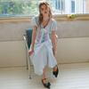 Ceme Adu Cest_Gingham Puff Sleeve Shirt Dress
