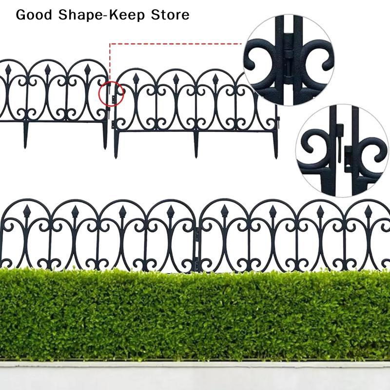 dailyDecorative Garden Fence Outdoor Rustproof Landscape Wire Border Folding Patio Fences Flower Bed Fencing Barrier