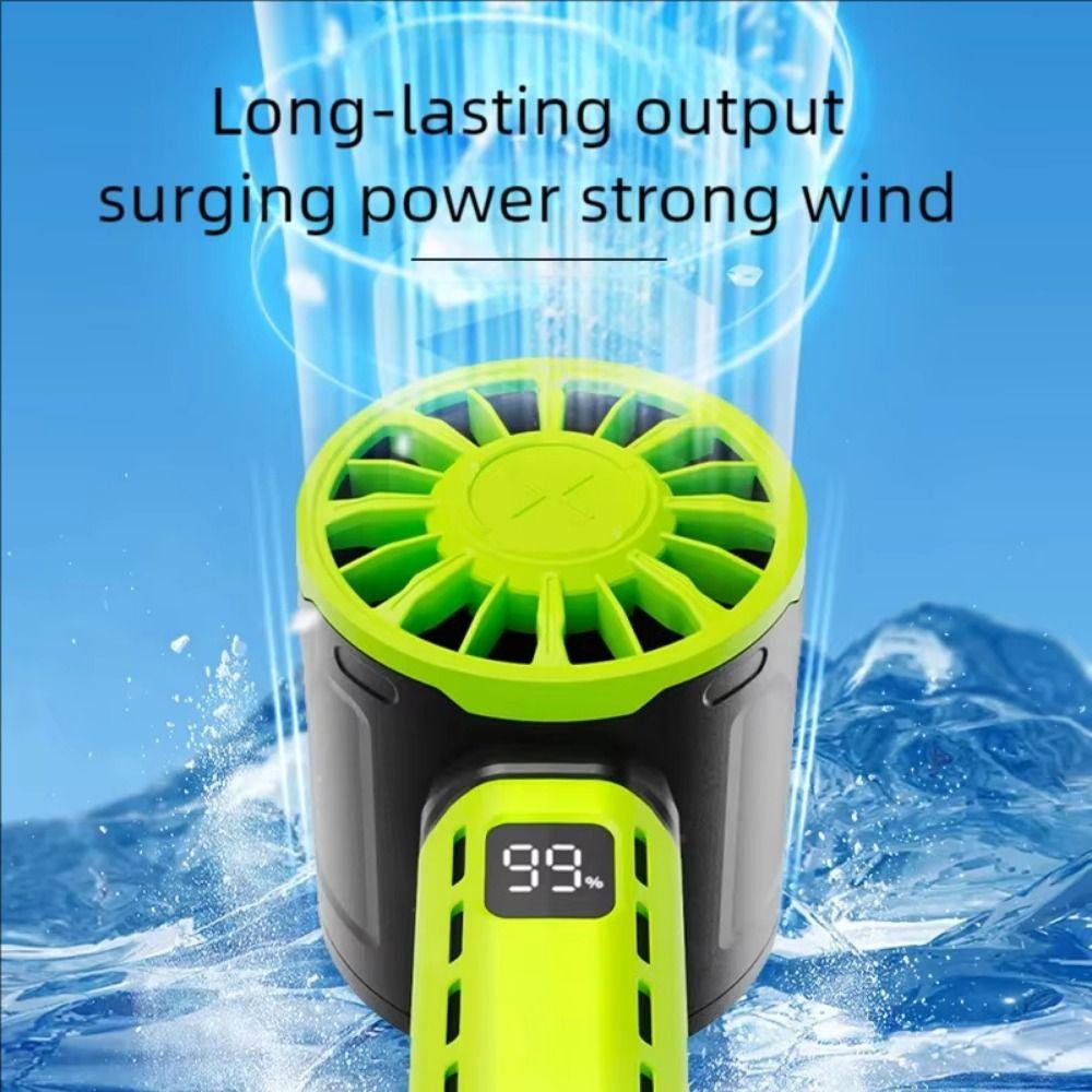 Rechargeable Handheld Turbo Fan 100 Gear Wind Fast Cooling Fan Mini High-speed Fan  Summer Supplies