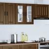 VidaXL Kitchen Wall Cabinet and Glass Door Porto Brown Oak 854154