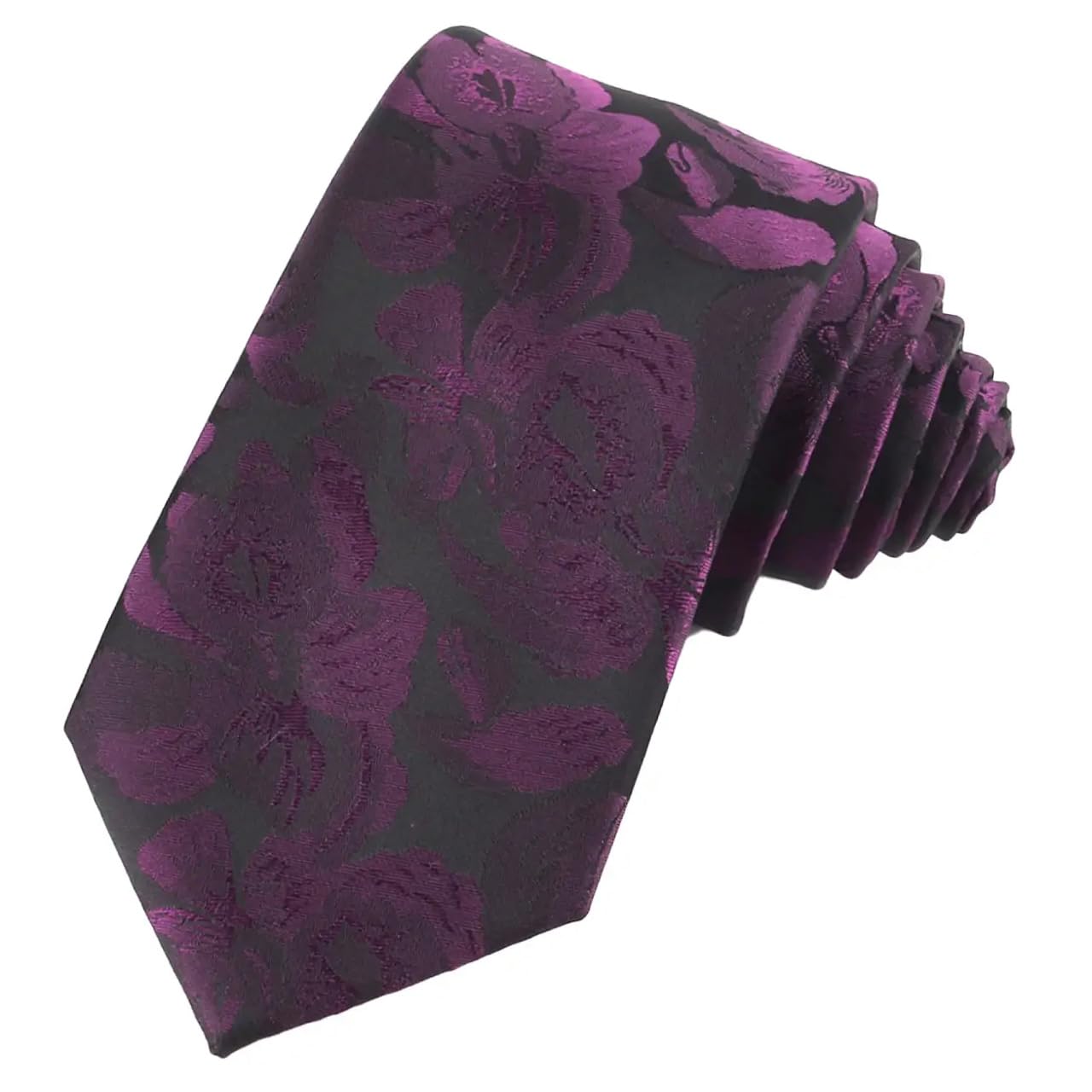 [Buzz Selection] Floral Pattern Necktie - Formal, Business, Casual, Stylish, Gift for Men - AC549 (Purple)