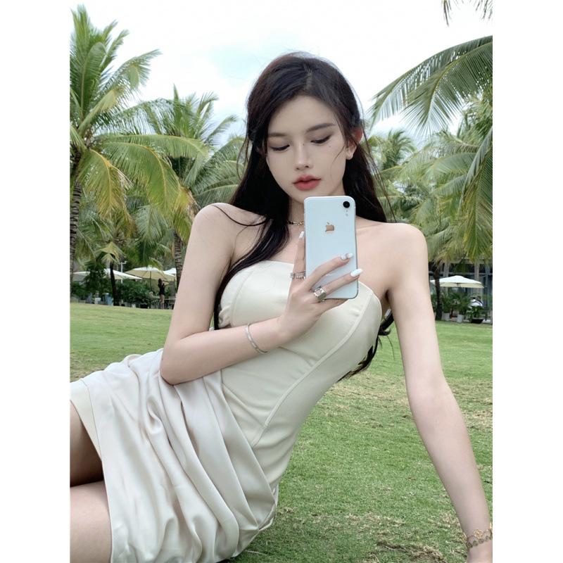French Haute Sexy Flower Tube Top Dress Female Heavy Industry Socialite Birthday Evening Dress Princess Tutu