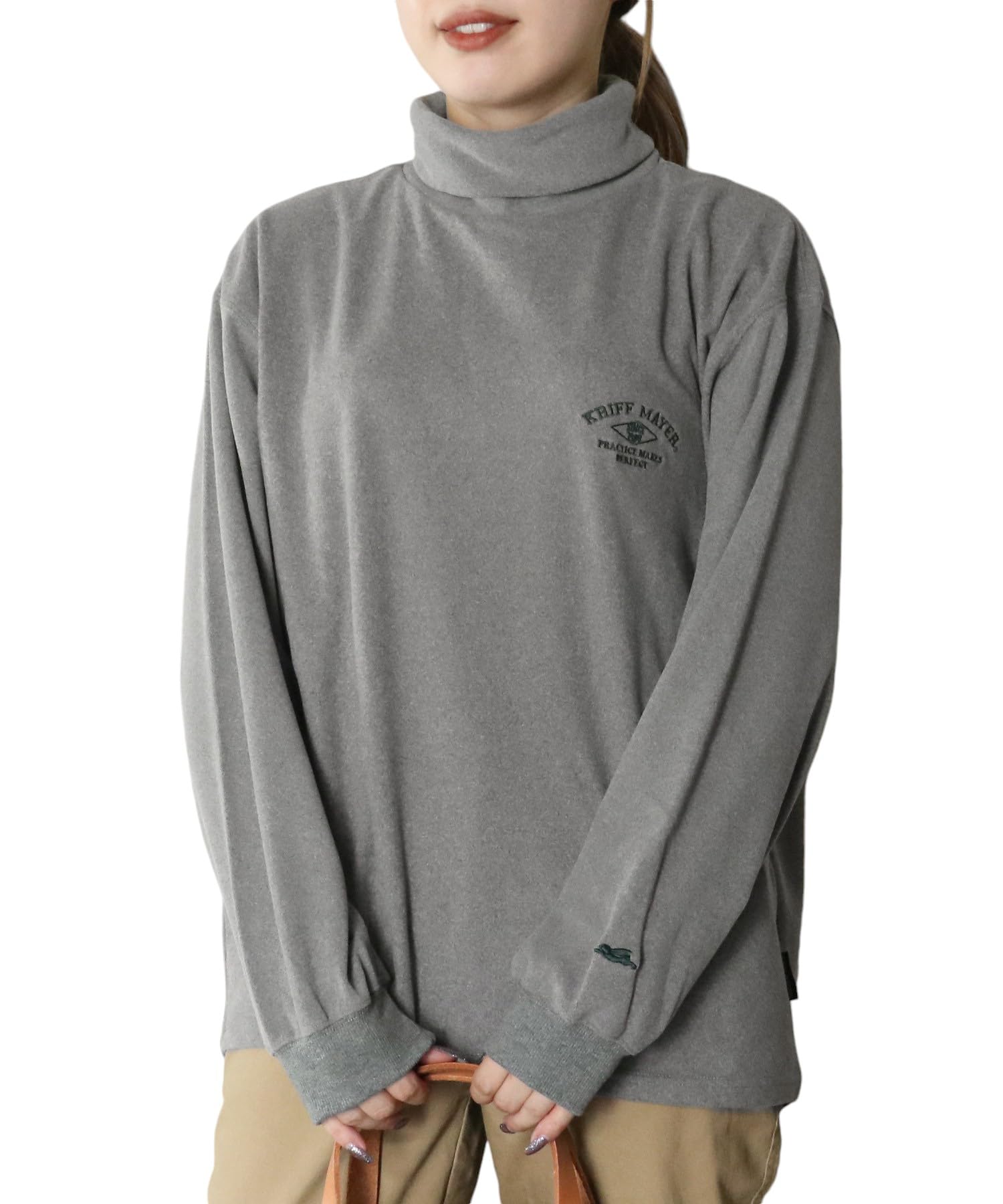 

Водолазка Моти Ноби Длинная для Серого [Клифф Майер] Футболка Женская, Средний, серый