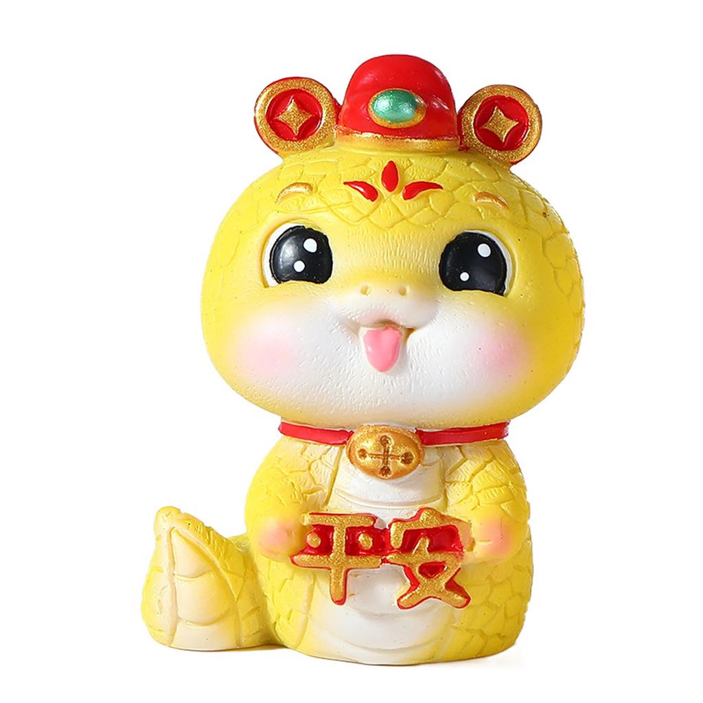 Chinese Zodiac Year Snake Figurine Home Decoration Flower Vase Snake Statues for Prosperity Resin Craft Cartoon Decors
