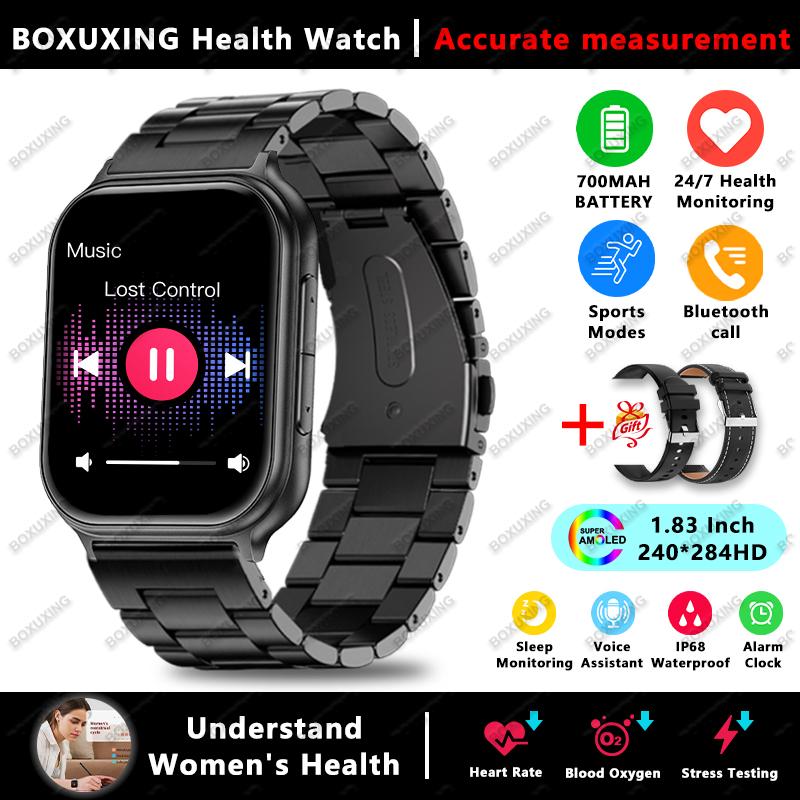 New Smart Watch Men 1.83'' AMOLED Screen 700MAH Outdoor Sports IP68 Waterproof Heart Rate GPS Grack Bluetooth Call Smartwatches