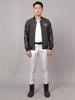 [East Rain] Silver Leather Pants, Pencil Trousers, PU Motorcycle Pants,