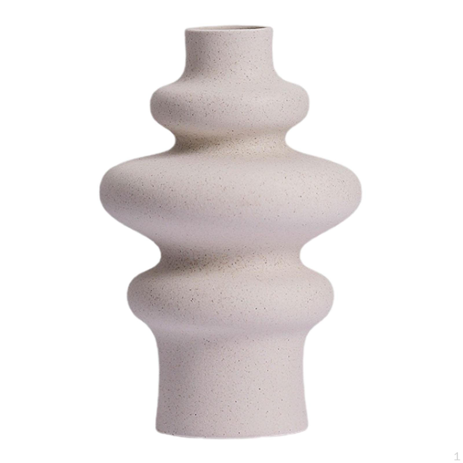 Ceramic Frosted Vase Flower Pot Contemporary Arrangement Container Multipurpose Stylish 21cm Tall