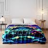 Colorful neon gaming controller design blanket Flannel blanket for bedroom, living room, sofa, and nap sofas