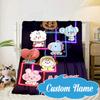 Custom Name Music Friends K-pop Blanket bed sofa Blanket Flannel Blanket for Camping, Hiking, Picnic Essentials,gift for Fan family