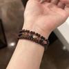 Quartz Agate Bead Natural Stone Beaded Bracelet Lava Rock Tiger Eye Black Onyx Crystal Women Men Yoga Healing Chakra Jewelry