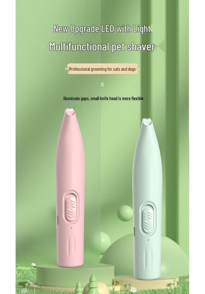 Electric Pet Grooming Clippers for Cats & Dogs with Light, Ideal for Hair and Foot Trimming