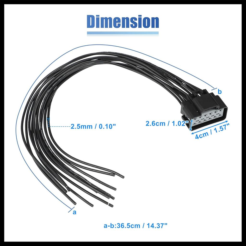 Heated Seat Wiring Connector Wire Harness Replacement WPT928 15326110 Heated/Cooled Seat Module Connector Wire Kit for Ford F-250 F-350 F-450 Super