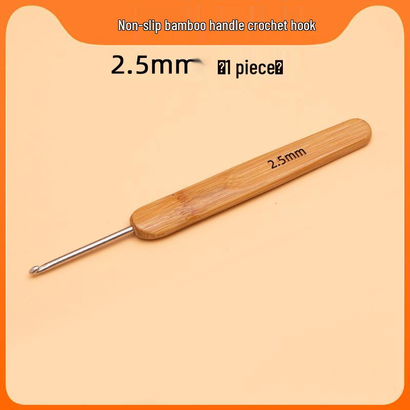 Carbonized Bamboo Crochet Yarn & Knitting Tool Set with Extra-Fine Old-Fashioned Bamboo Handle Set
