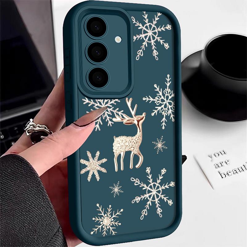 Beautiful Elk Print TPU Phone Case For Samsung Galaxy A17 A56 A16 A55 A15 A25 A36 A26 5G S25 Edge S23 S24 Ultra S24 S25 FE Cover