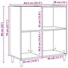 Artisan Oak Record Cabinet 84.5 x 38 x 89 cm Engineered Wood