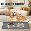 Cat Food Mat Silicone Pet Feeding Bowl Mat Non-Skid Waterproof Pet Placemat for Cats Dogs Food Dish Water Bowl