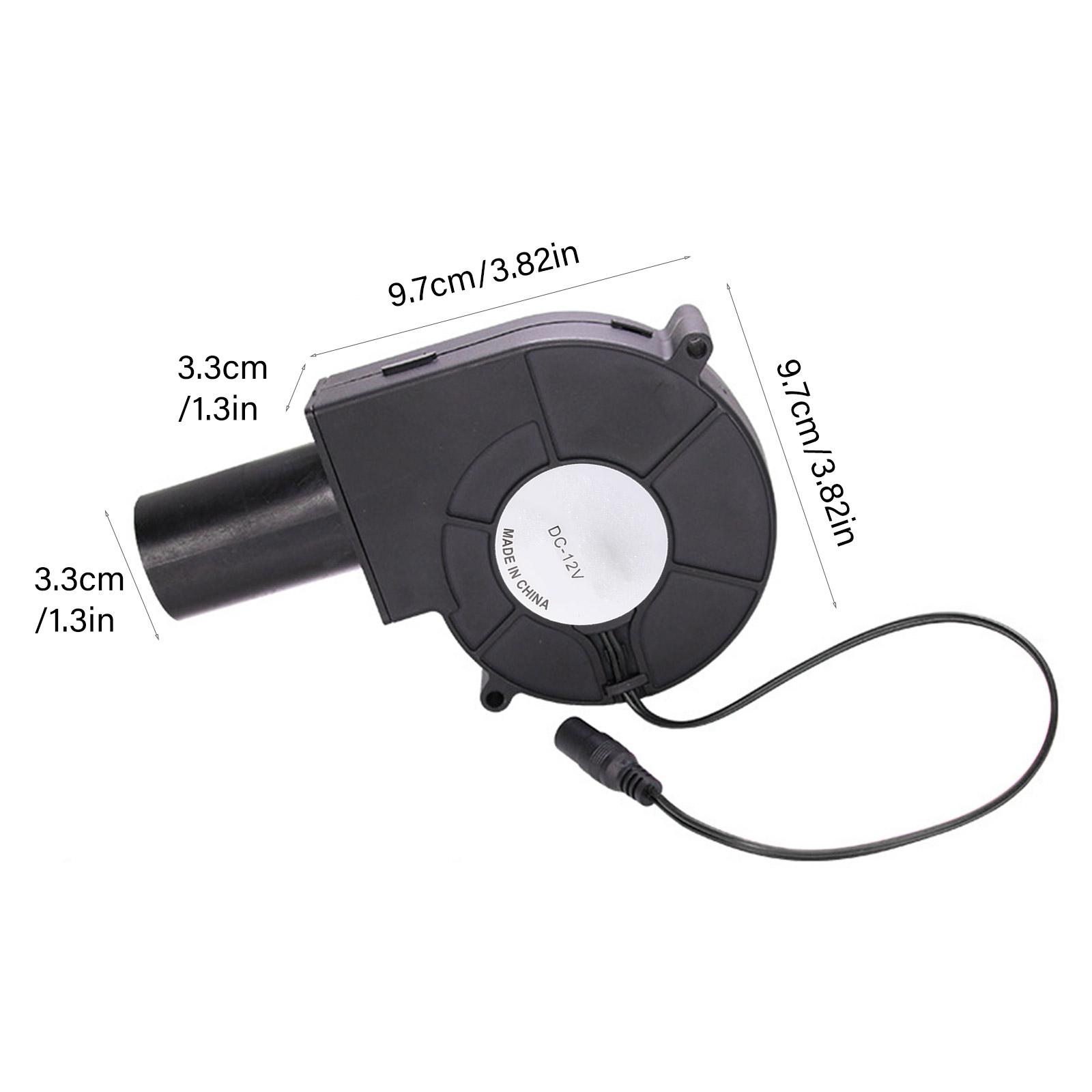 

Powerful 12V Electric Blower Durability Construction For Fireplaces Stove Outdoor Cooking And Electronic Device Cooling 1
