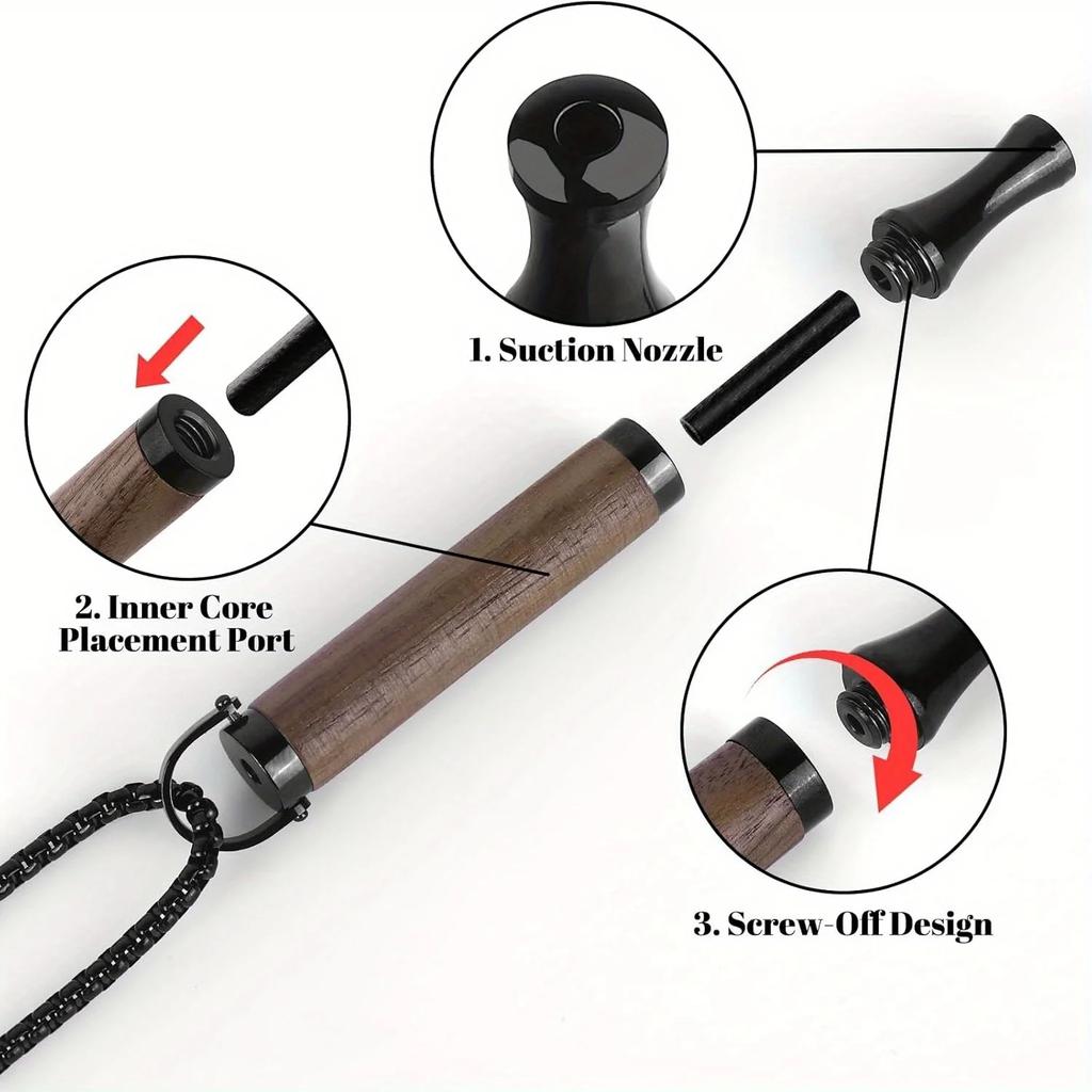 Pendants With Flavor Filters Anxiety Relief Breathing Necklace Quitting Smoking Meditation Mindfulness Necklace Quit Smoking Aid