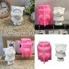 Lovely Animal Molds Cartoon Pig Silicones Mould Ornament Molds Casting Mould Craft Supplies for Home Decorations