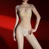 Off‑Shoulder Lace Trim Bodystocking Lady Sexy Oil Glossy 5D Stocking Jumpsuits Women Transparent Shiny Silky Bodysuits HosieryGood Product