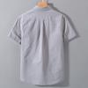 Sommer Baumwolle Leinen Freizeithemden Hohe Qualität Kurzarm Einfarbig Dünnes Atmungsaktives Hemd Herren