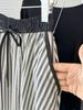 Elegant Spring A-line Tulip Hem Skirt with Elastic Waist and Striped Design