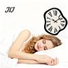 Holz-Stille-Uhr Moderne unregelmäßige Wanduhr, römische Ziffern, nicht tickend, dekorativ für Wohnzimmer, Schlafzimmer, Büro, Bauernhaus-Stil