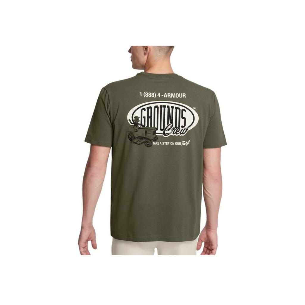 Under Armour X Grounds Collaboration Round Neck Training Short Sleeve T-Shirt Men T-Shirts Dark-Green 1387718-390