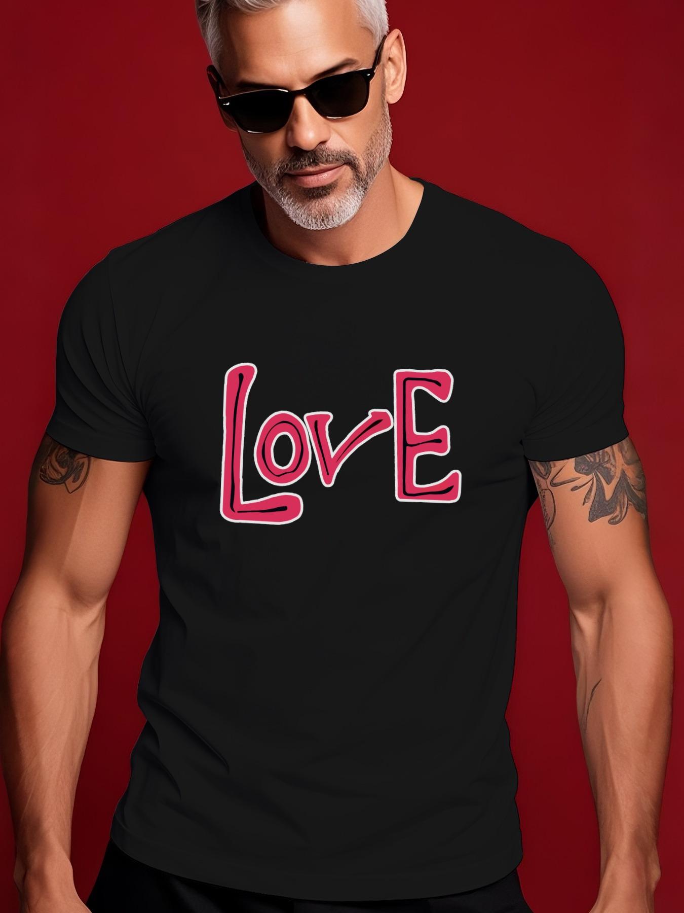Summer Tshirt - LOVE Graphic in Pink XL