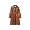 2024 Summer New Product Women's Fashion and Casual Versatile Long sleeved Animal Pattern Printed Long Windbreaker
