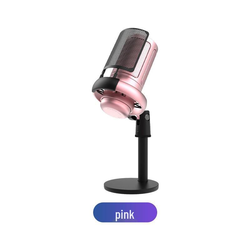 RGB Capacitor Wired Microphone for Gaming, Singing, Live Broadcast & Recording with Sound Card (ME6S)