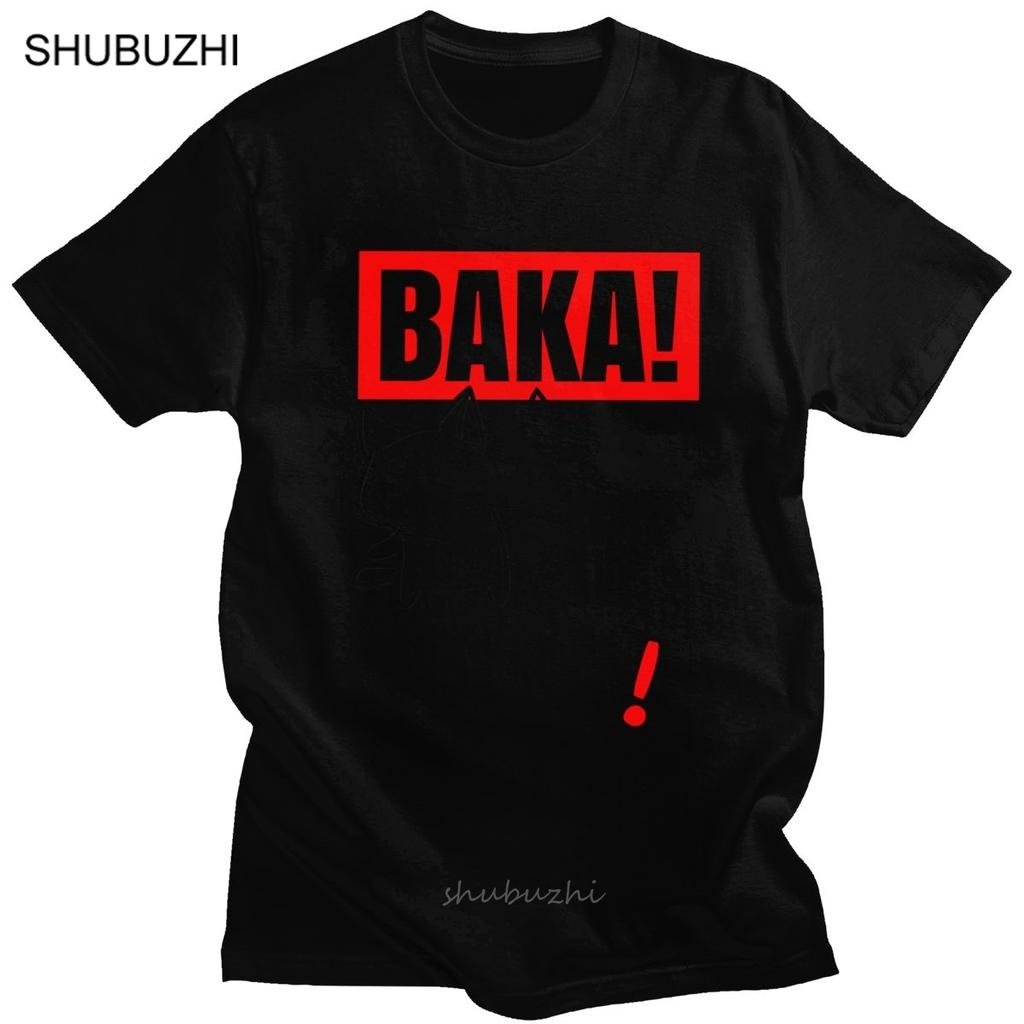 Funny Baka Rabbit Slap Tshirt Unisex Short Sleeved Japan Anime Unisexga Meme Tshirt Humor Casual Pure Cotton T Shirts Clothing Gift