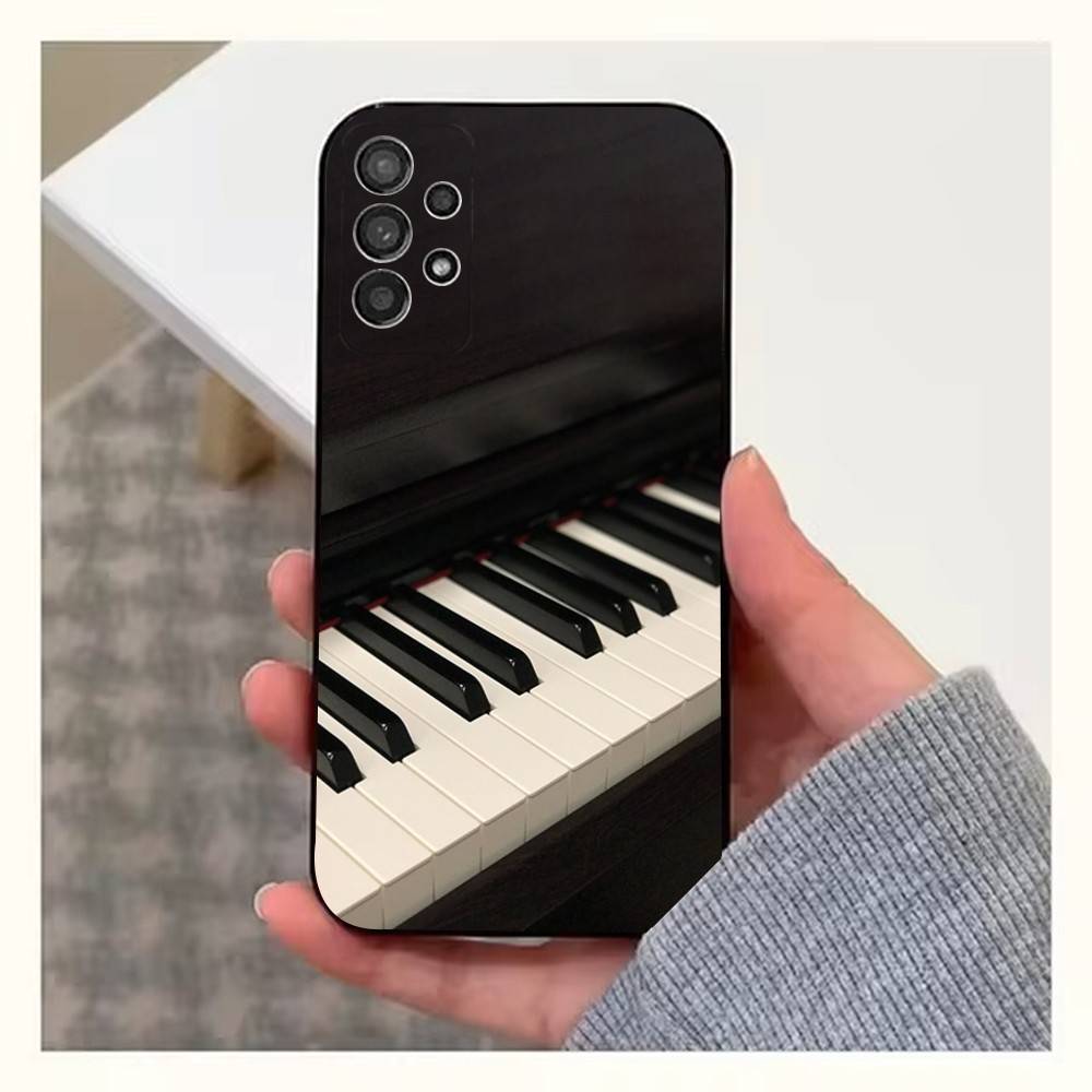 Piano Music Art Case For Samsung S10,Plus,S9,S22,S25,Ultra,S24,S21,S20,S23,FE,Lite,Soft Silicone Black