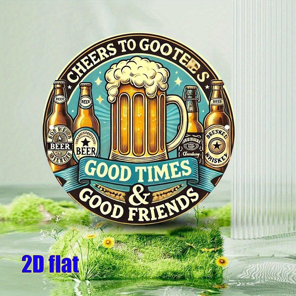 Segno in Latta Metallico Birra Decorazione Murale 20x30cm
