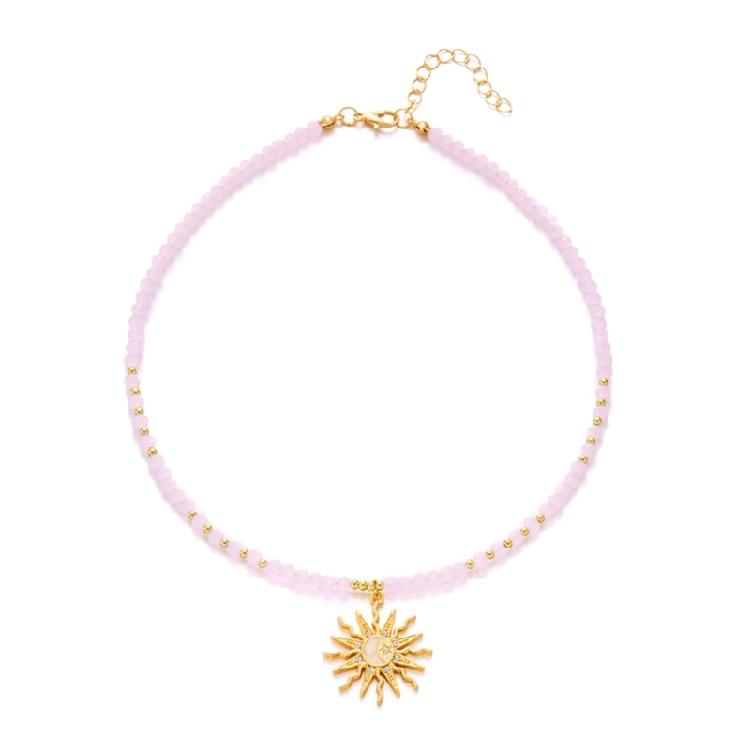 Fashionable Layering Bohemian Necklace For Women Stylish Crystal Bead Drop Pendant Jewelry With Adjustable Clasp