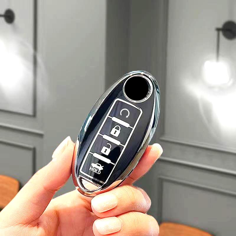 4/5 Buttons Shell Key Cover Case For Nissan X-trail Xtrail T32 Juke Qashqai J11 J10 Tiida Versa Leaf Micra K12 Note Patrol